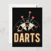 Vintag Dartboard 160 Dart Players Postkarte (Vorne/Hinten)
