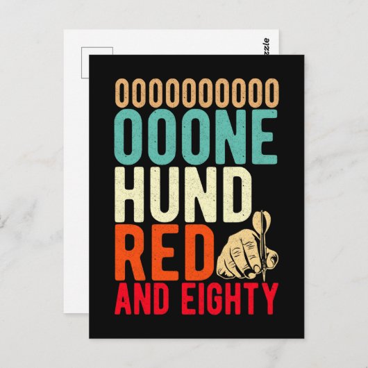 Vintag Darts 180 Dart Lover Postkarte (Vorne/Hinten)