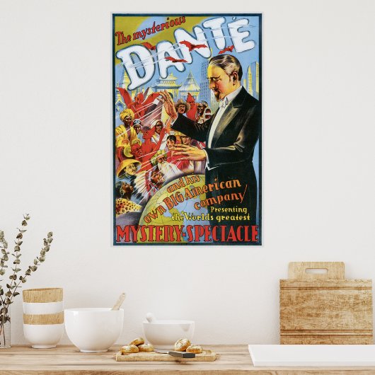 Vintag Das geheimnisvolle Dante Poster (Küche)