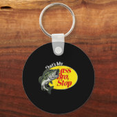 Vintag, dass mein Bro anhält zu fischen Schlüsselanhänger (Vorderseite)