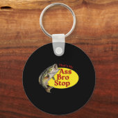 Vintag, dass mein Bro anhält zu fischen Schlüsselanhänger (Vorderseite)