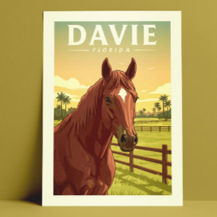 Vintag Davie Florida Postkarte