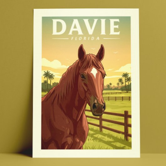Vintag Davie Florida Postkarte