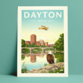Vintag Dayton Ohio Postkarte