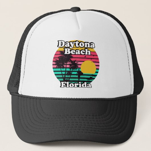 Vintag Daytona Beach Florida Truckerkappe (Vorderseite)