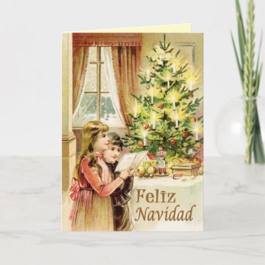 Vintag de Navidad 1902 Feiertagskarte (Vorderseite)