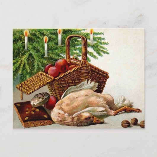 Vintag Dead Duck Weihnachtskarte Postkarte (Vorderseite)