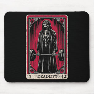 Vintag Deadlift Skeleton Halloween Gym Jokes Weig Mousepad
