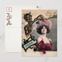 Vintag Deadly Sin Pride Postkarte