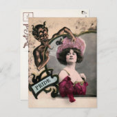 Vintag Deadly Sin Pride Postkarte (Vorne/Hinten)