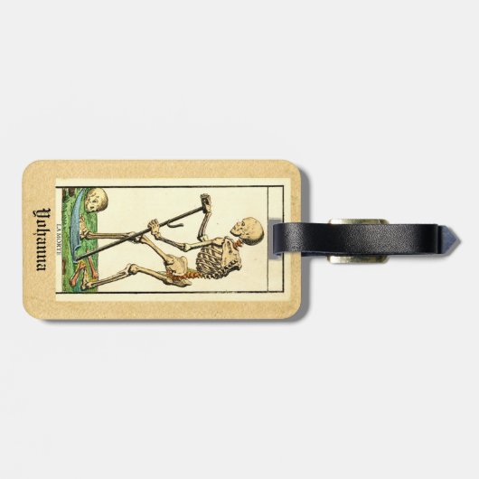 Vintag Death Morte Tarot Gepäckanhänger (Rückseite horizontal)