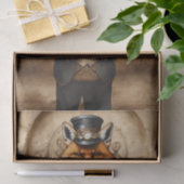 Vintag Decoupage Steampunk Fox Seidenpapier (Geschenk)
