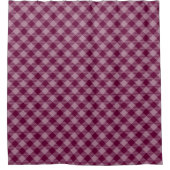 Vintag Deep Pink Karo Gingham Pattern Duschvorhang (Vorderseite)