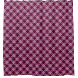 Vintag Deep Pink Karo Gingham Pattern Duschvorhang
