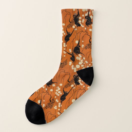 Vintag Deko Moderne Affen Socken (Links - Außen)