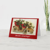 Vintag dekorierte Autofahrer Weihnachten (Vorderseite)