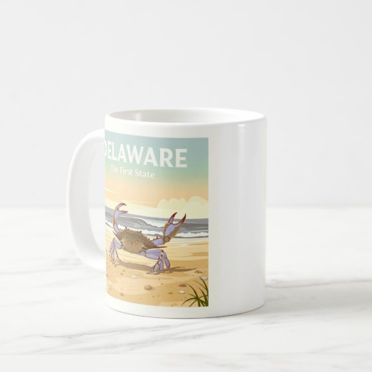 Vintag Delaware Kaffeetasse (Vorderseite Links)