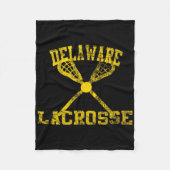 Vintag Delaware Lacrosse Fleecedecke (Vorderseite)