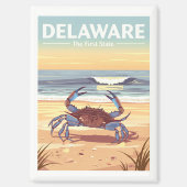 Vintag Delaware Magnet (Vorderseite)