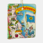 Vintag Delaware Map Keramikornament (Rechts)
