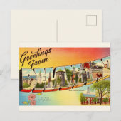 Vintag Delaware Map Postkarte (Vorne/Hinten)