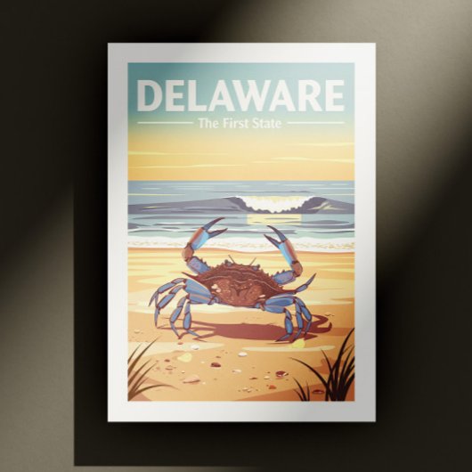 Vintag Delaware Postkarte