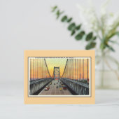 Vintag Delaware River Bridge Camden Philadelphia Postkarte (Stehend Vorderseite)