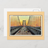 Vintag Delaware River Bridge Camden Philadelphia Postkarte (Vorne/Hinten)