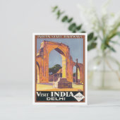Vintag Delhi India Railways Postkarte (Stehend Vorderseite)