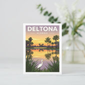 Vintag Deltona Florida Postkarte (Stehend Vorderseite)