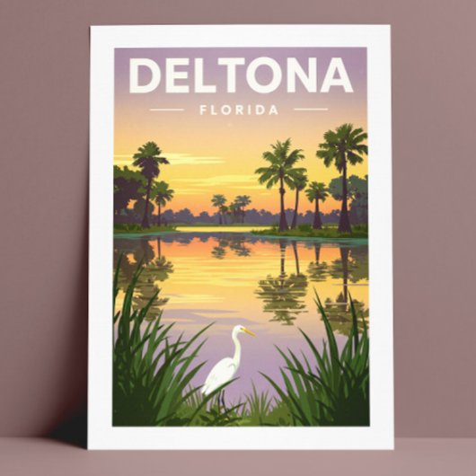 Vintag Deltona Florida Postkarte
