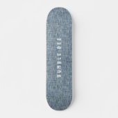 Vintag Denim Blue Jeans Look gedruckt Skateboard (Vorne)