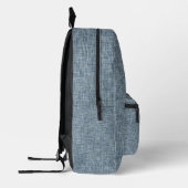 Vintag Denim Blue Jeans Look gedruckter Rucksack (Links)
