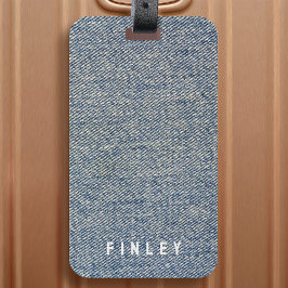 Vintag Denim Blue Jeans Look Gepäckanhänger