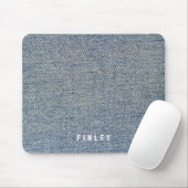 Vintag Denim Blue Jeans Look Mousepad (Mit Mouse)