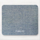 Vintag Denim Blue Jeans Look Mousepad (Vorne)