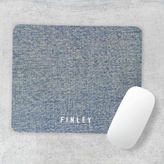Vintag Denim Blue Jeans Look Mousepad