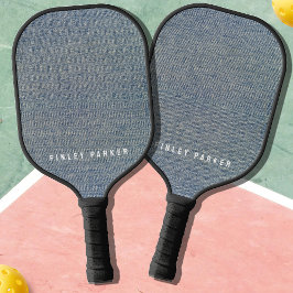 Vintag Denim Blue Jeans Look Pickleball Schläger