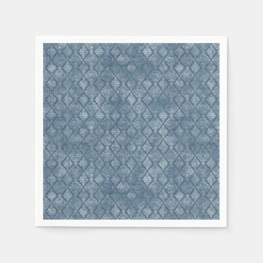 Vintag Denim Inspiriert Muster Napkins Serviette (Vorderseite)