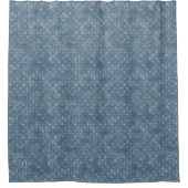 Vintag Denim Inspirierter Musterduschvorhang Duschvorhang (Vorderseite)