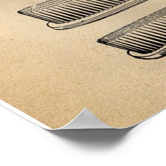 Vintag Dentist Japanisches Zahnbürstendiagramm Poster (Ecke)