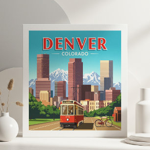 Vintag Denver Colorado Fliese