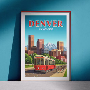 Vintag Denver Colorado Poster