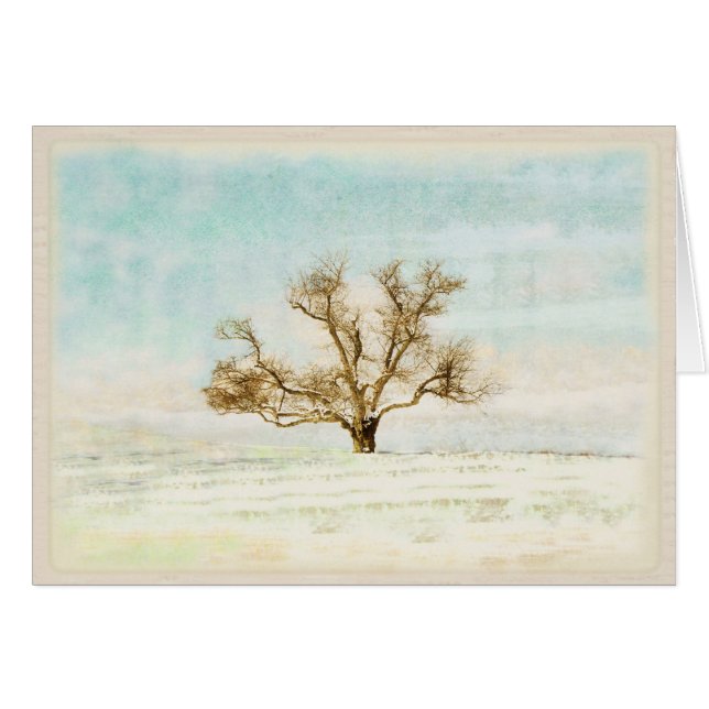 Vintag: Der ein Baum - freier Raum (Vorderseite (Horizontal))