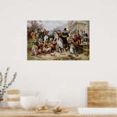 Vintag Der Erste Erntedank 1621 Jean Ferris Poster (Küche)