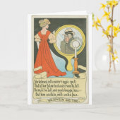 Vintag - der magische Bann Halloween-Spiegels, Karte (Gelbe Blume)