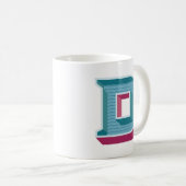 Vintag Design Monogram D Erste Kaffee-Tasse Kaffeetasse (VorderseiteRechts)