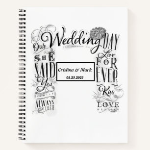 Vintag Design Wedbook Notizblock