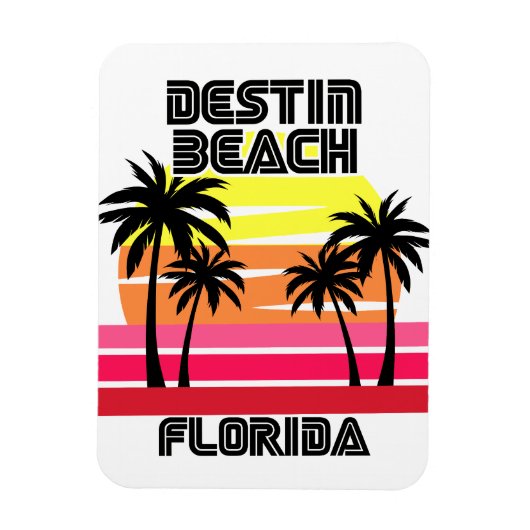 Vintag Destin Beach Florida Magnet (Vertikal)
