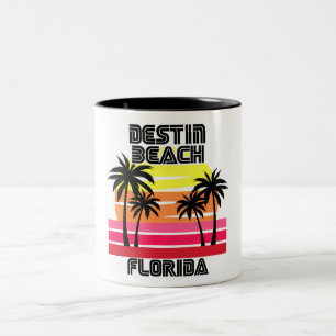 Vintag Destin Beach Florida Zweifarbige Tasse